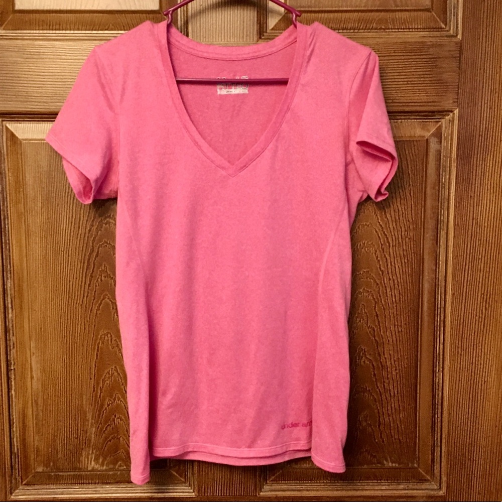 Pink under armour shirt